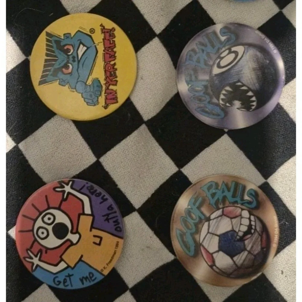 Vintage 90s Pogs Lot of 6  Slammers Bad Boy Club Get Me Cool Balls‎
